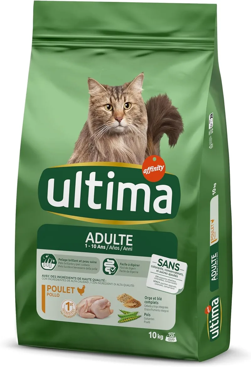 ultima ▫️ Adult Frango - Ração seca para gatos - 10 kg