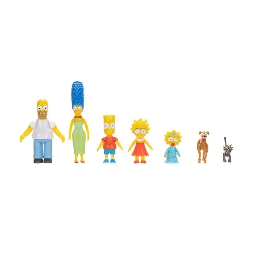Jakks Pacific ▫️ Conjunto Familiar de Figuras de Ação dos Simpsons à escala de 6,35 cm Inclui o Homer, a Marge, o Bart, a Lisa, a Maggie, o Ajudante do Pai Natal e o Bola de Neve II. 2