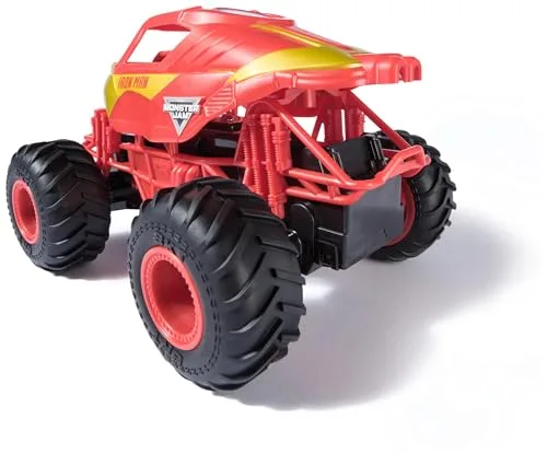 Monster Jam ▫️ Carro Teledirigido Iron Man da Marvel Carro RC 1:24 +4 anos 4