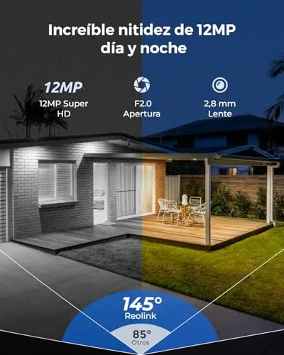 Reolink ▫️ Sistema PoE de 12 MP com 4 câmaras exteriores IK10, modelo RLK8-1200V4 2