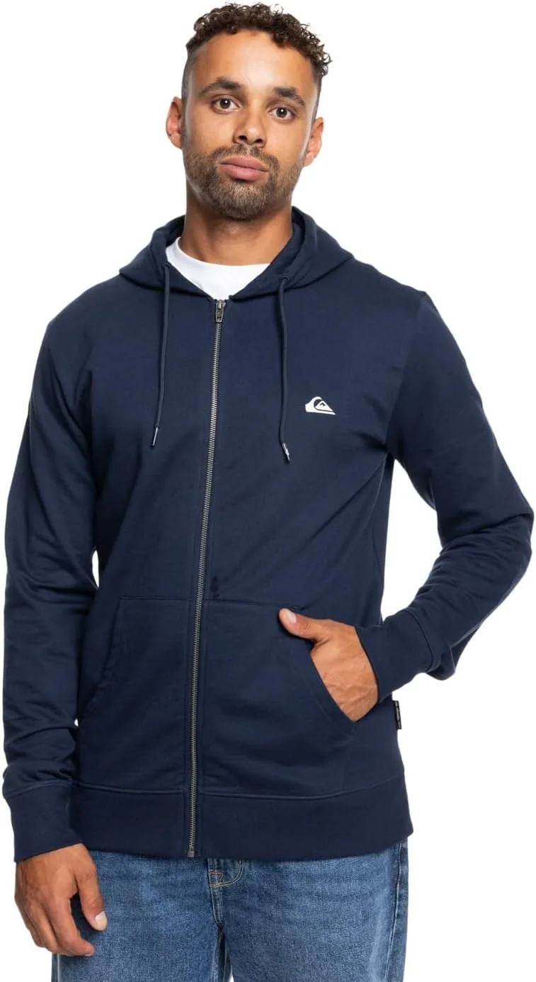 Quiksilver ▫️ Camisola com capuz básica com fecho de correr para jovens (conjunto de 1)
