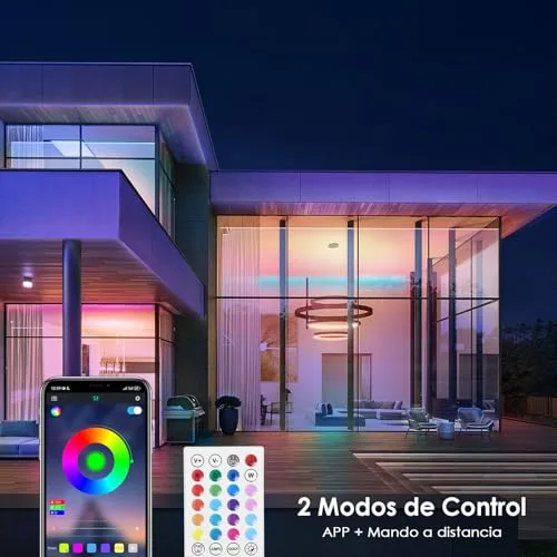 HOVVIDA ▫️ Fita LED de 5 m, Luzes LED RGB de 5 m, 150 LEDs, LED de 5 m, 30 LEDs/metro 2