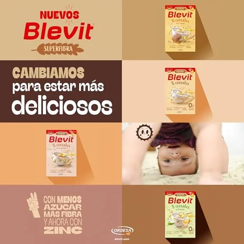 Blevit ▫️ Superfibra 8 Cereais | 500 g | Papinha para bebés a partir dos 5 meses com vitaminas, minerais e fibra 4