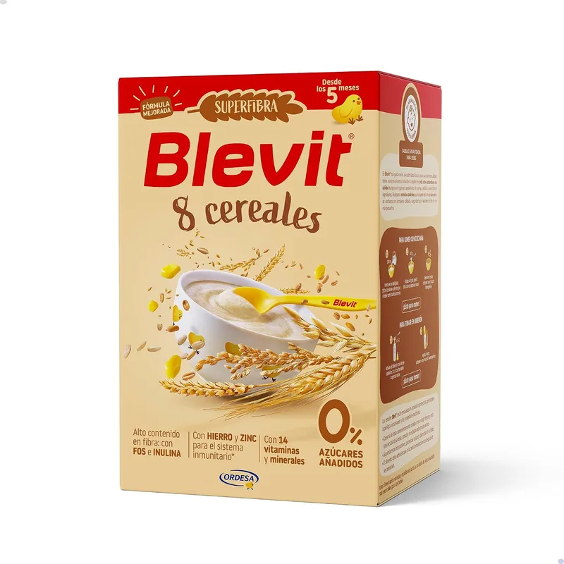 Blevit ▫️ Superfibra 8 Cereais | 500 g | Papinha para bebés a partir dos 5 meses com vitaminas, minerais e fibra