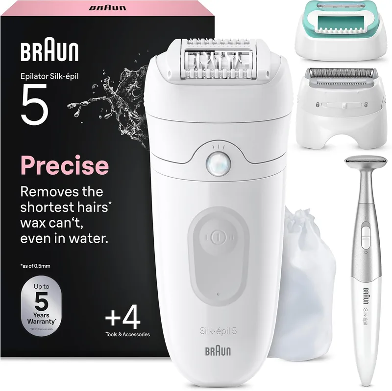 Braun ▫️ Silk·épil 5 Depiladora Elétrica para Mulher, 5-251, Branco/Cinzento