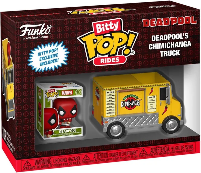 Funko ▫️ Figura de Vinil Deadpool Caminhão de Chimichanga do Deadpool (Bitty Pop! Ride) Pop! Standard sem classificação