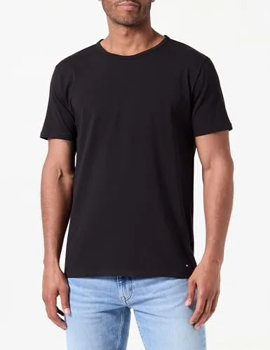 Tommy Hilfiger ▫️ Camisolas de manga curta, conjunto de 3 para homem, elásticas, com gola redonda 3