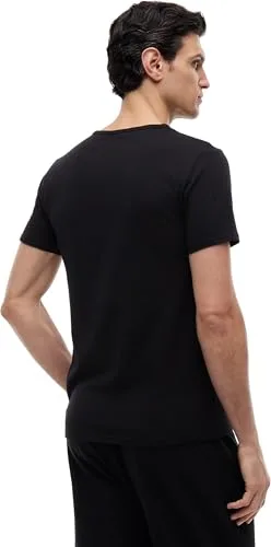 Tommy Hilfiger ▫️ Camisolas de manga curta, conjunto de 3 para homem, elásticas, com gola redonda 2
