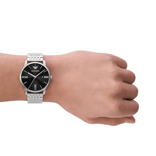 Emporio Armani ▫️ Relógio para homem, movimento de quartzo e caixa de 42 mm com bracelete em aço inoxidável, pele ou silicone 2