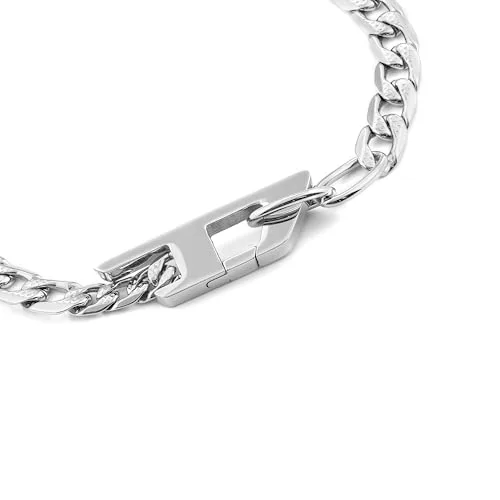 Diesel ▫️ Pulseira em aço com fecho em D para homem 3