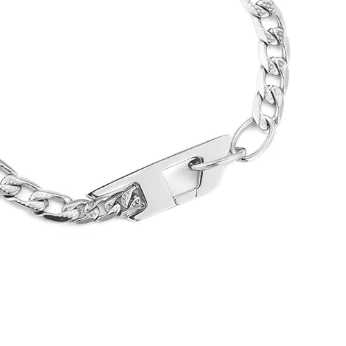 Diesel ▫️ Pulseira em aço com fecho em D para homem 4