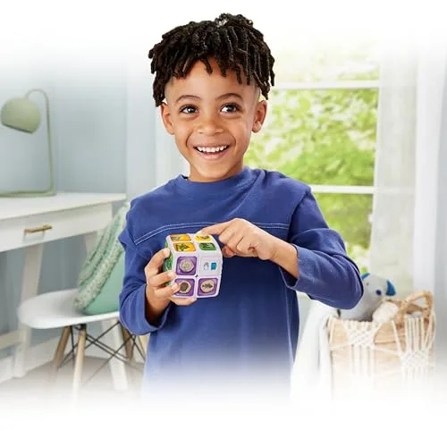 VTech ▫️ Cubo Mágico Dinoaventuras, Brinquedo interativo para crianças a partir dos 3 anos, Atividades e perguntas sobre dinossauros e fósseis, Melhora a memória e a lógica, Versão ESP 5