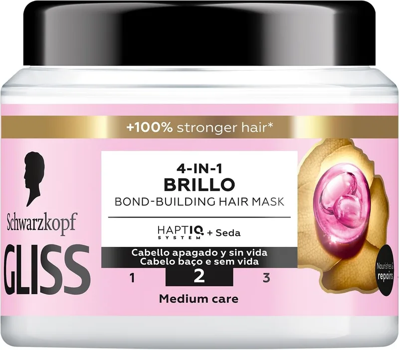 Gliss ▫️ Schwarzkopf Total Mask, 400 ml, Seda Líquida