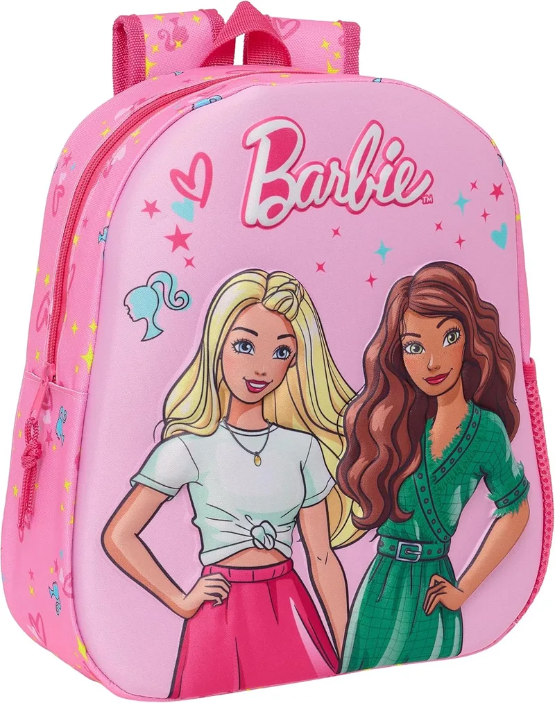 Safta ▫️ M890a DISNEY PRINCESSES - Mochila Escolar, com Design 3D, Adaptável ao Carrinho, Ideal para Crianças de Várias Idades, Confortável e Versátil, Qualidade e Resistente, 27x10x33 Unissexo Crianças