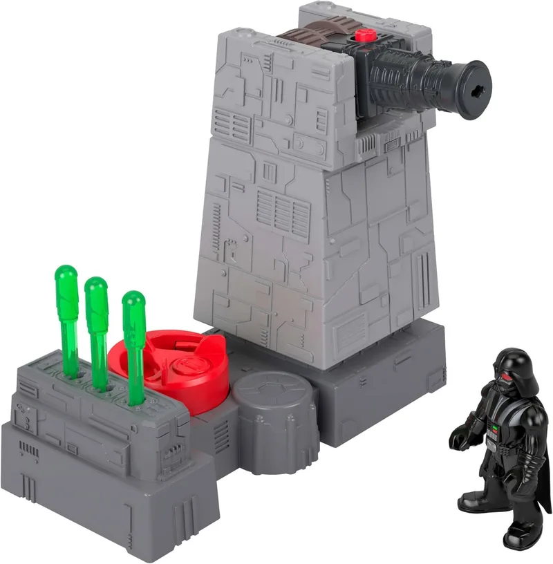 Fisher-Price ▫️ Imaginext STAR WARS Torre da Estrela da Morte com canhão, com uma chave de metal com a forma de Darth Vader, para meninos e meninas a partir dos 3 anos, JCY30