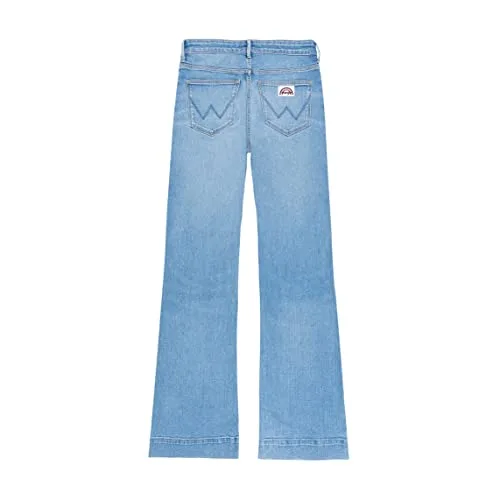 Wrangler ▫️ Calças de ganga para mulher - Corte acampanado - Raven 3
