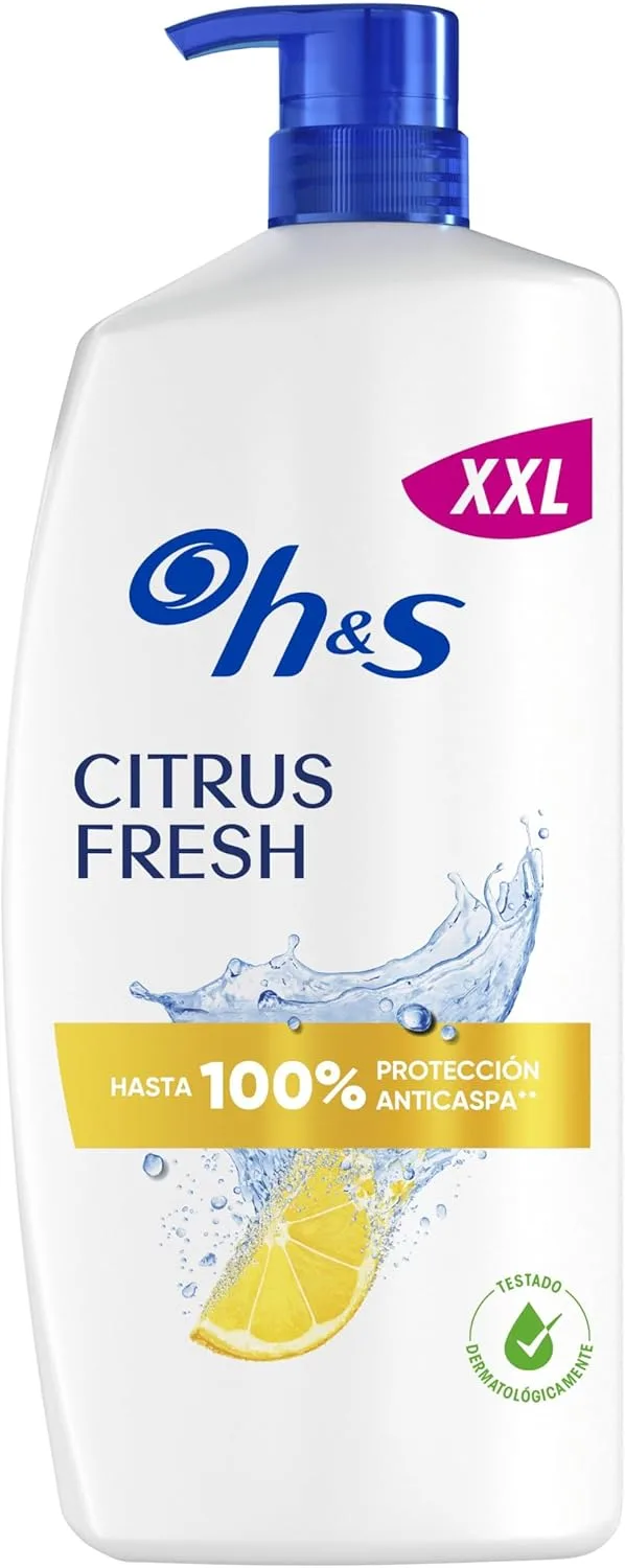 Head & Shoulders ▫️ H&S Citrus Fresh Champô Anticaspa para Cabelo Oleoso com Aroma a Citrinos, 1 L