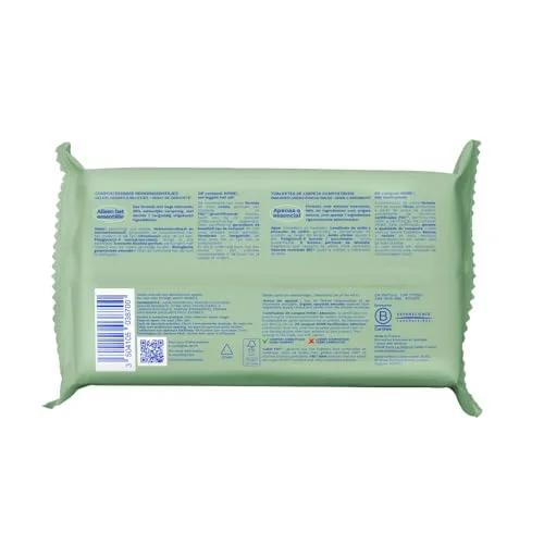 Mustela ▫️ Toalhitas higiénicas perfumadas e compostáveis 100% fibras de lyocell de origem vegetal, para o corpo e maquilhagem, para bebés e toda a família - 99,5% de ingredientes de origem natural (60 unidades) 2