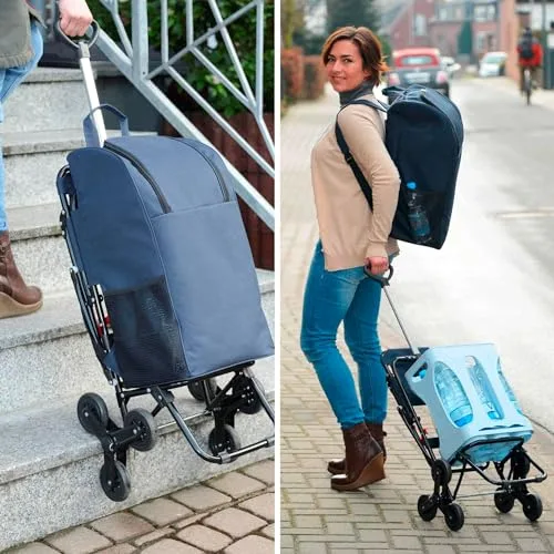 Avilia ▫️ Carrinho de compras com assento rebatível – Máxima manobrabilidade e conforto | Sistema de 3 rodas, pega telescópica, bolsa térmica removível | Capacidade de 35 l, ideal para idosos e famílias 6