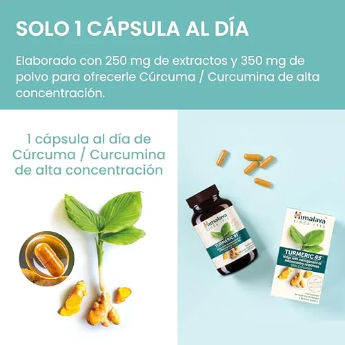 Himalaya ▫️ Cúrcuma 95 – Suplemento com curcumina/curcuminoides, que apoia o sistema imunitário e a resistência às alergias, 600 mg, vegan, sem glúten, 60 cápsulas 5