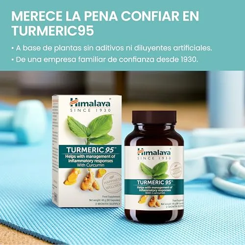 Himalaya ▫️ Cúrcuma 95 – Suplemento com curcumina/curcuminoides, que apoia o sistema imunitário e a resistência às alergias, 600 mg, vegan, sem glúten, 60 cápsulas 6