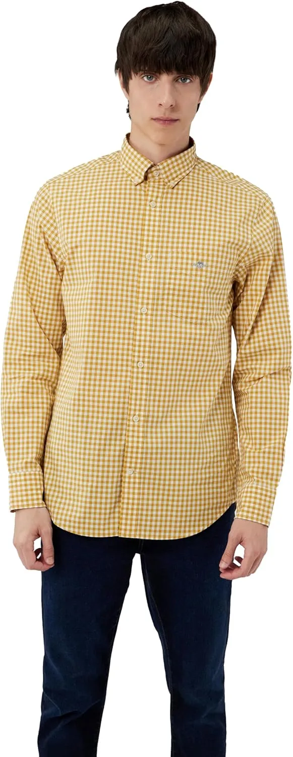 GANT ▫️ Camisa Reg Poplin Gingham Blusas para mulher