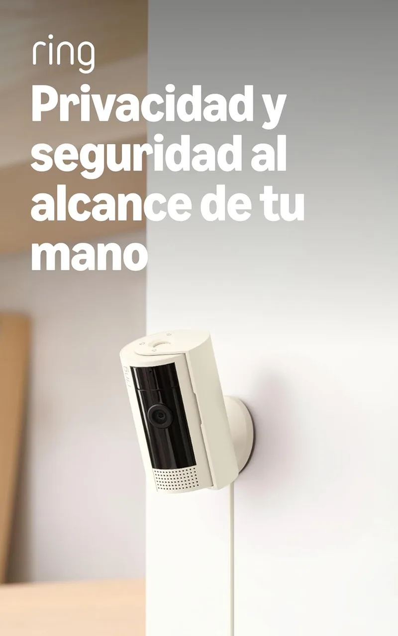 Ring ▫️ Câmara para interiores (Indoor Camera, 2.ª geração) | Câmara de vigilância Wi-Fi com tomada para animais de estimação | Vídeo HD 1080p, comunicação bidirecional, cobertura de privacidade | 30 dias grátis Home