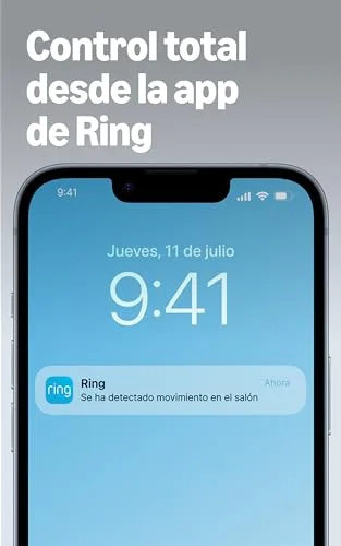 Ring ▫️ Câmara para interiores (Câmara Interior, 2.ª geração) | Câmara de vigilância Wi-Fi com ficha para animais de estimação | Vídeo HD 1080p, comunicação bidirecional, cobertura de privacidade | 30 dias grátis Home 7
