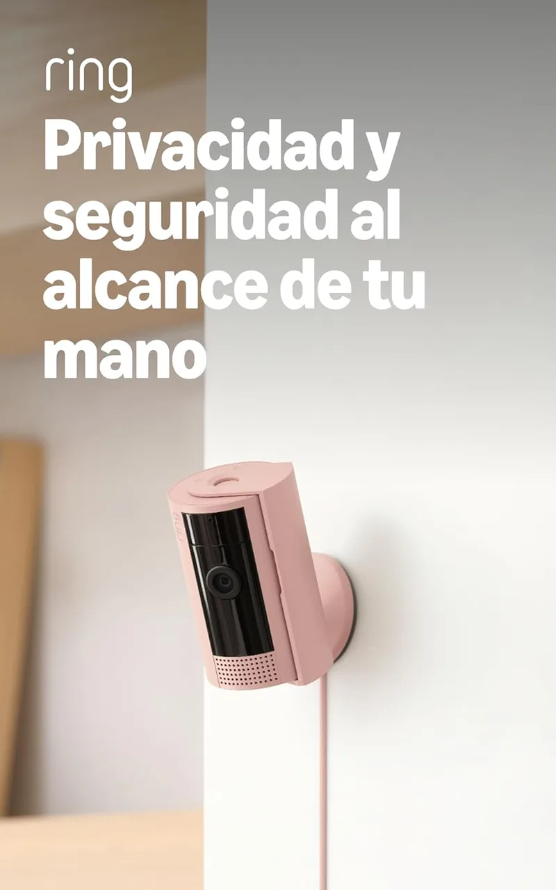 Ring ▫️ Câmara para interiores (Câmara Interior, 2.ª geração) | Câmara de vigilância Wi-Fi com ficha para animais de estimação | Vídeo HD 1080p, comunicação bidirecional, cobertura de privacidade | 30 dias grátis Home