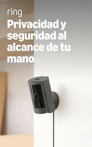 Ring ▫️ Câmara para interiores (Câmara Interior, 2.ª geração) | Câmara de vigilância Wi-Fi com tomada para animais de estimação | Vídeo HD 1080p, comunicação bidirecional, cobertura de privacidade | 30 dias grátis Home 2