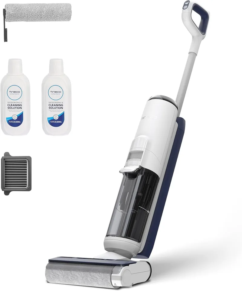Tineco ▫️ iFLOOR 5 Breeze Complete Wet & Dry Floor Cleaner/Vacuum Cleaner, limpeza numa só etapa para pavimentos duros, limpeza das arestas, auto-limpeza automática, design leve e sem fios