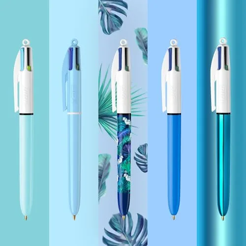 BIC ▫️ 4 Cores - Coleção Especial de 15 canetas esferográficas com ponta média (1,00 mm) e ponta larga (1,6 mm), Ideias para presentes criativos - Material escolar, papelaria e escritório, canetas bonitas 6