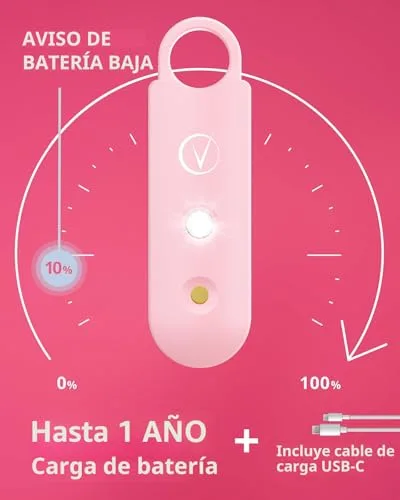 Vantamo ▫️ Alarme Pessoal para Mulheres de 130 dB com Altifalante Duplo, Luz Estroboscópica Potente e Indicador de Bateria Fraca, Chaveiros – Dispositivo Compacto de Autodefesa Pessoal 4
