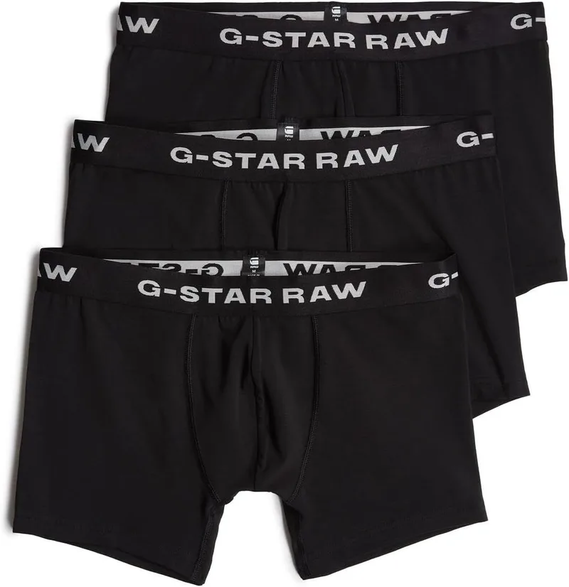G-STAR ▫️ Boxers RAW Classic Trunk (Conjunto de 3) para homem
