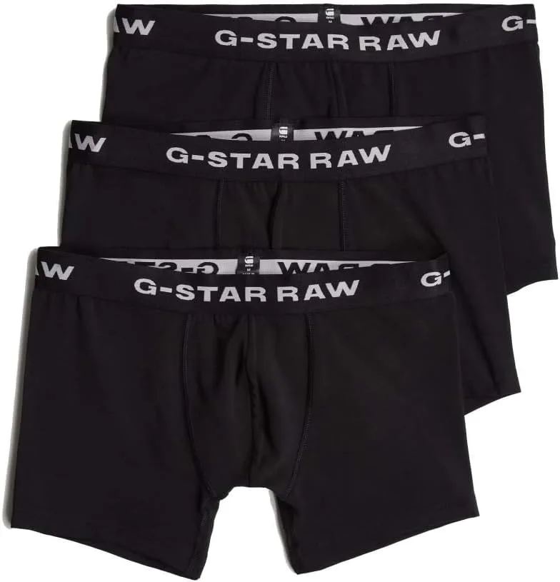 G-STAR ▫️ Boxers RAW Classic Trunk (conjunto de 3) para homem