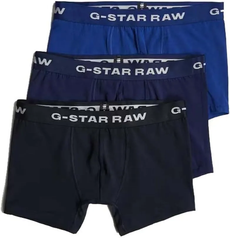 G-STAR ▫️ Boxers RAW Classic Trunk (conjunto de 3) para homem