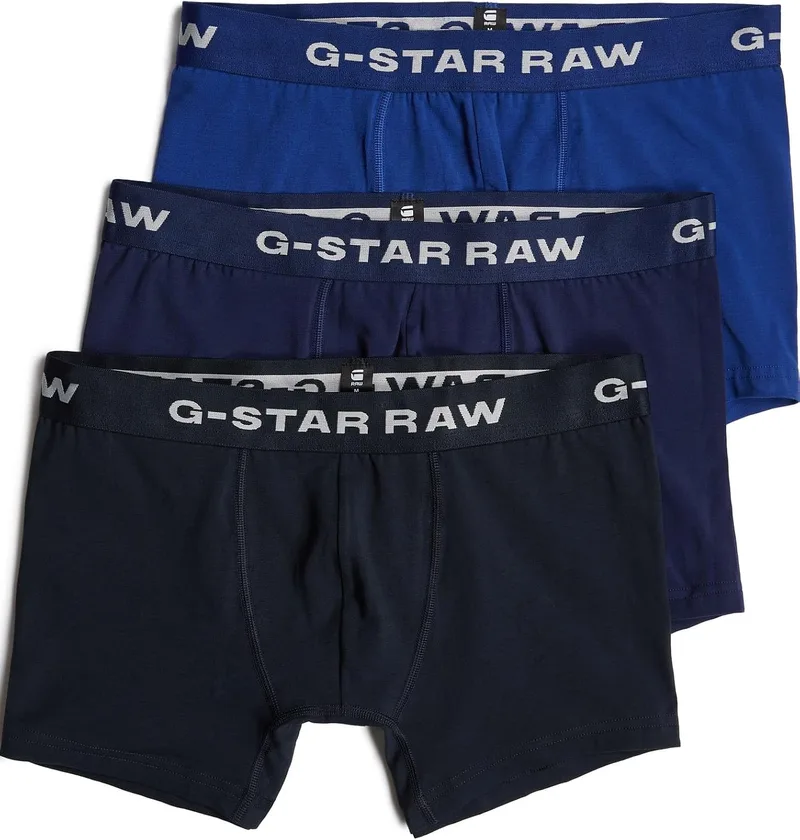 G-STAR ▫️ Boxers RAW Classic Trunk (conjunto de 3) para homem