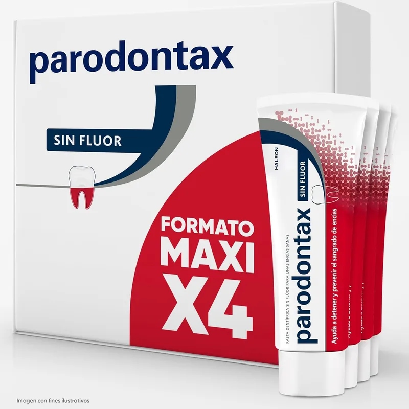 Parodontax ▫️ Pasta de dentes sem flúor, gengivas saudáveis, embalagem de 4 x 75 ml
