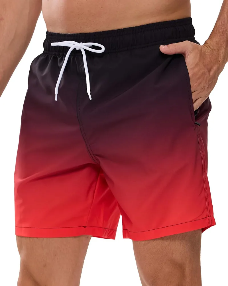 Decorie ▫️ Fato de banho para homem de secagem rápida Fato de banho para homem Calções de banho com forro em malha e bolsos