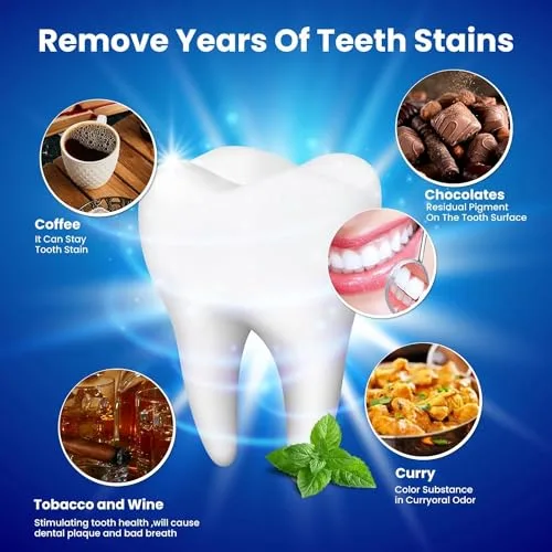 Celakeety ▫️ tiras branqueadoras para os dentes - branqueadores dentários - 28 unidades de tiras branqueadoras para os dentes - 14 tratamentos de branqueamento dentário - dentes brancos - seguro para o esmalte - refresca o hálito 2