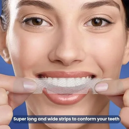 Celakeety ▫️ tiras branqueadoras para os dentes - branqueadores dentários - 28 unidades de tiras branqueadoras para os dentes - 14 tratamentos de branqueamento dentário - dentes brancos - seguro para o esmalte - refresca o hálito 5