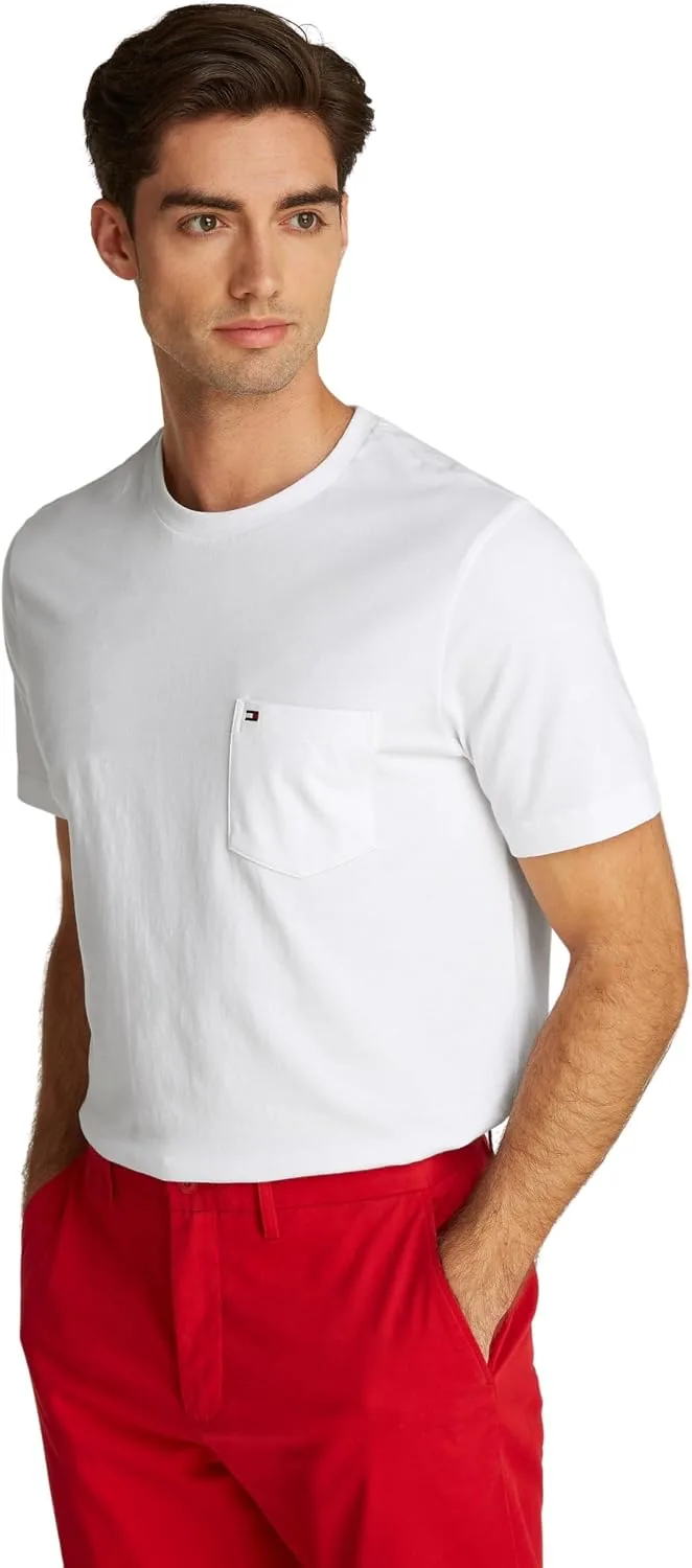 Tommy Hilfiger ▫️ Camisolas de manga curta para homem da coleção Essential com bolso no peito