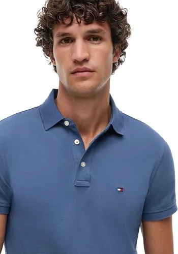 Tommy Hilfiger ▫️ Polo de manga curta para homem 1985, corte justo 3