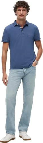 Tommy Hilfiger ▫️ Polo de manga curta para homem 1985, corte justo 4