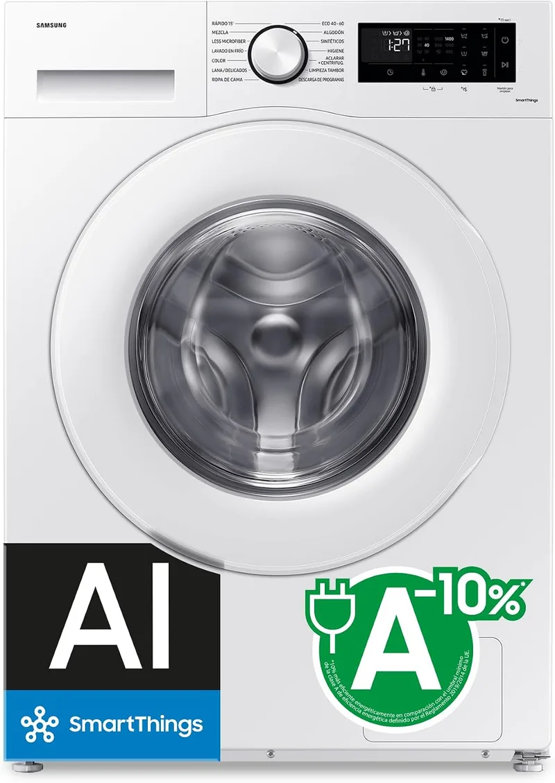 Samsung ▫️ Máquina de lavar roupa de carregamento frontal, 9 kg, Classe A-10%, WW90CGC04DTEEC