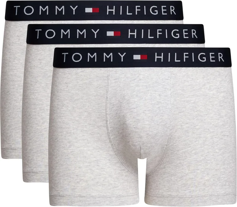 Tommy Hilfiger ▫️ Conjunto de 3 cuecas boxer para homem, em algodão elástico