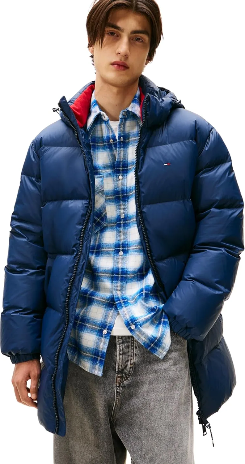 Tommy Jeans ▫️ Casaco acolchoado para homem Essential Down Parka com capuz