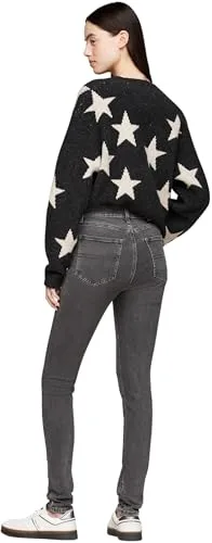 Tommy Jeans ▫️ Calças de ganga para mulher Sylvia, corte skinny, cintura alta 2