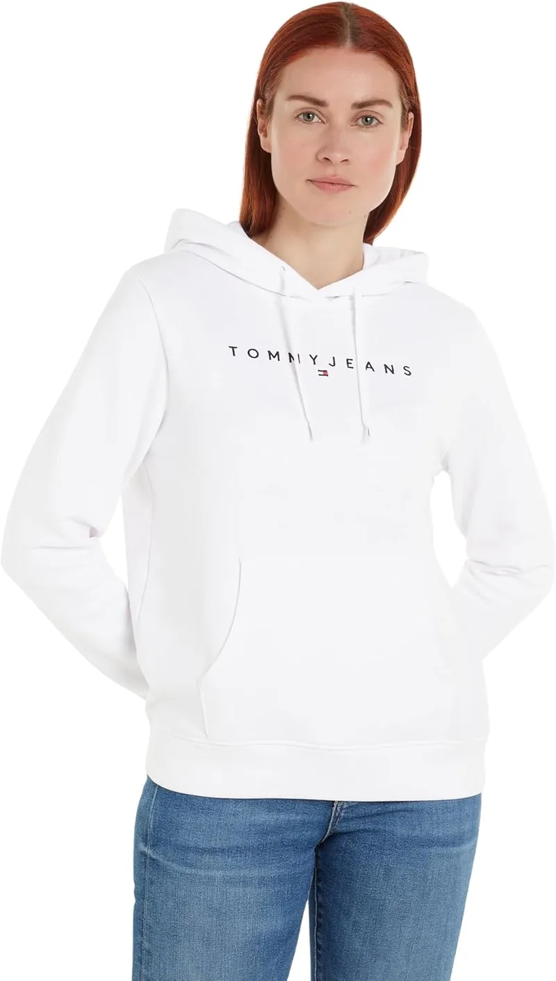 Moletom com capuz Tommy Jeans Moletom com capuz de ajuste regular para mulher