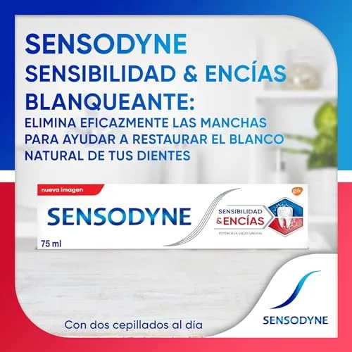 Sensodyne ▫️ Sensibilidade e Gengivas - Pasta de dentes branqueadora, embalagem de 4 x 75 ml 2
